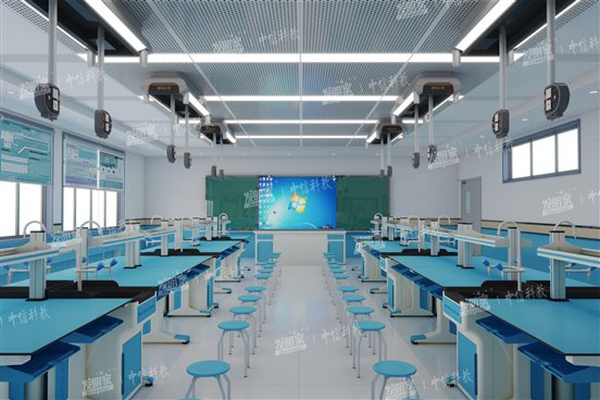 塔吊普通化学实验室（背靠背带试剂架）2